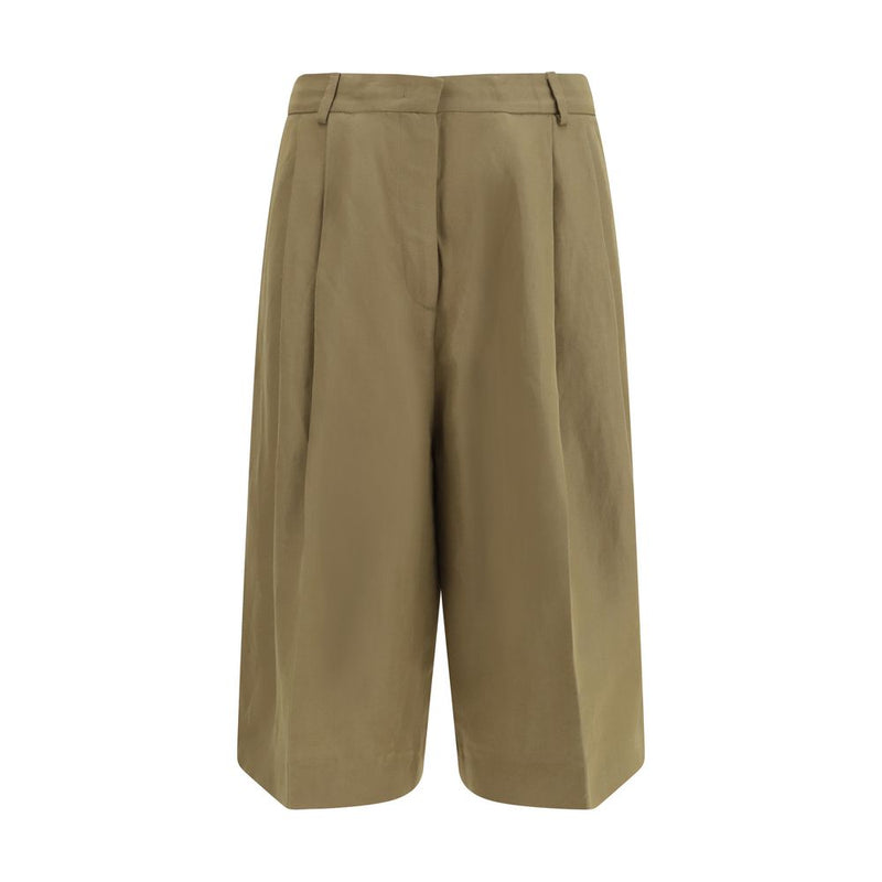 Fabiana Filippi Beige Viscose Cropped Pants for Women