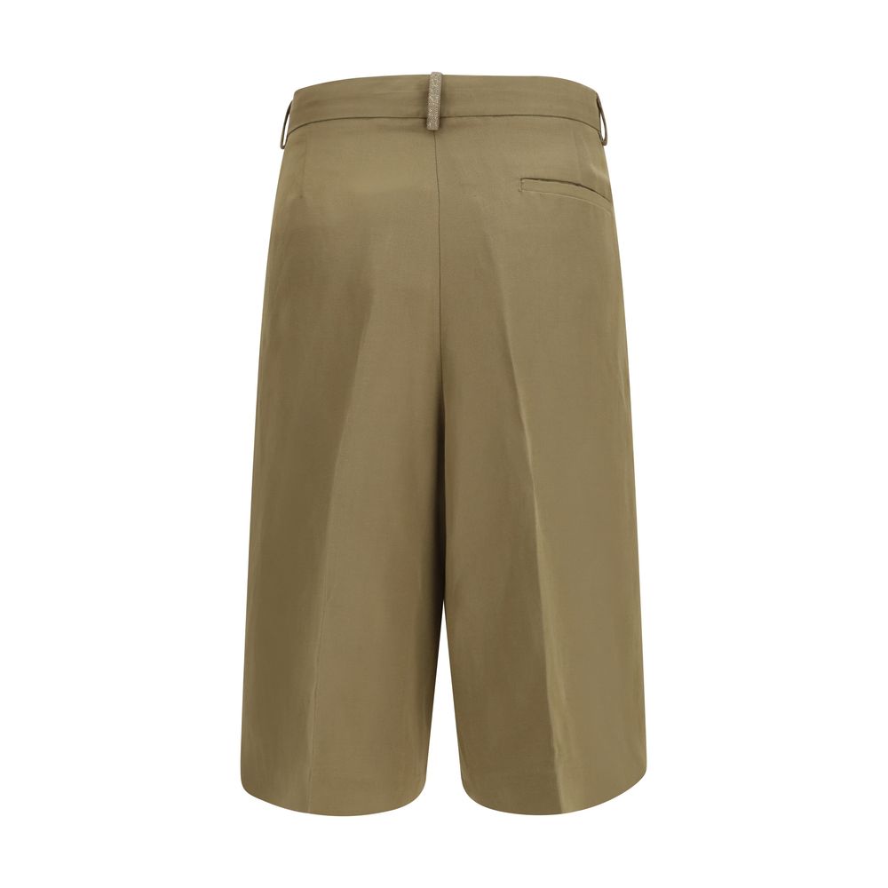 Fabiana Filippi Beige Viscose Cropped Pants for Women