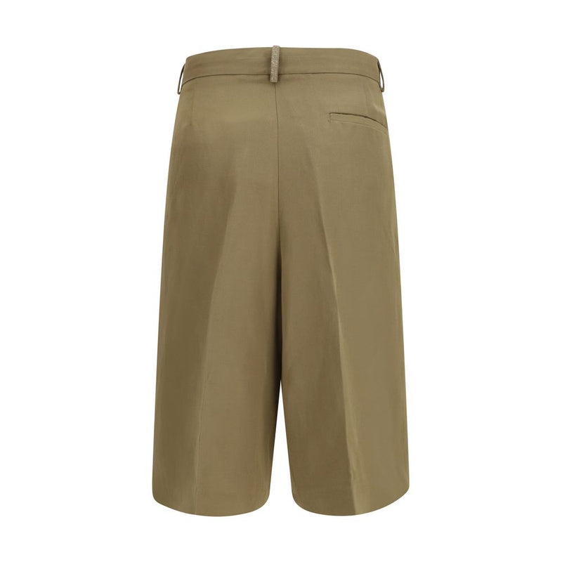 Fabiana Filippi Beige Viscose Cropped Pants for Women