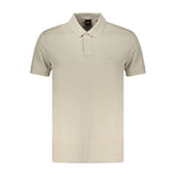 Polo homme en coton beige Hugo Boss