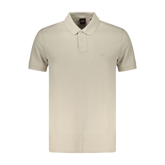Polo homme en coton beige Hugo Boss