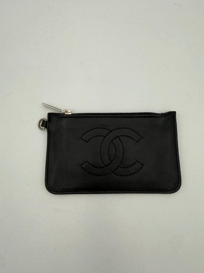 Chanel CHANEL Lamb Leather Coin Purse/Card Holder