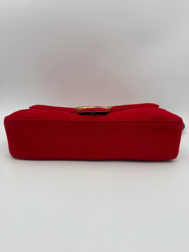Gucci Marmont Red Velvet Handbag - Timeless Luxury