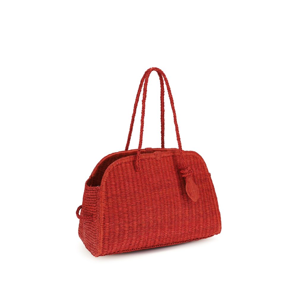 Sac à main Jacquemus en raphia multicolore