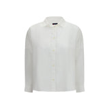 Deperlu White Linen Shirt - Essential Elegance for Women