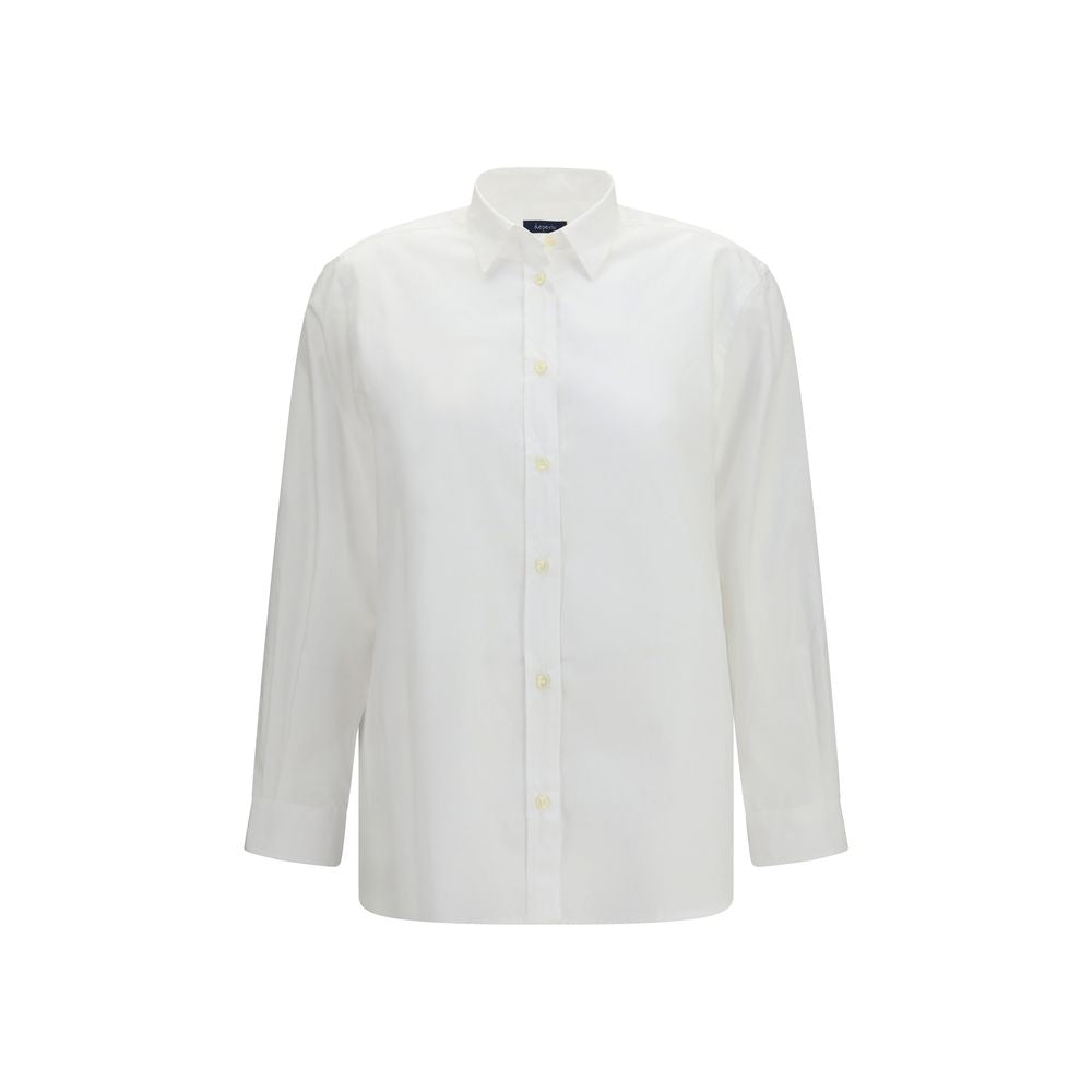 Deperlu White Cotton Shirt for Women - SS26