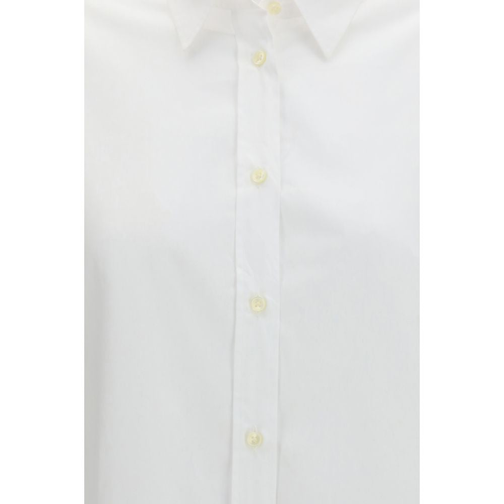 Deperlu White Cotton Shirt for Women - SS26