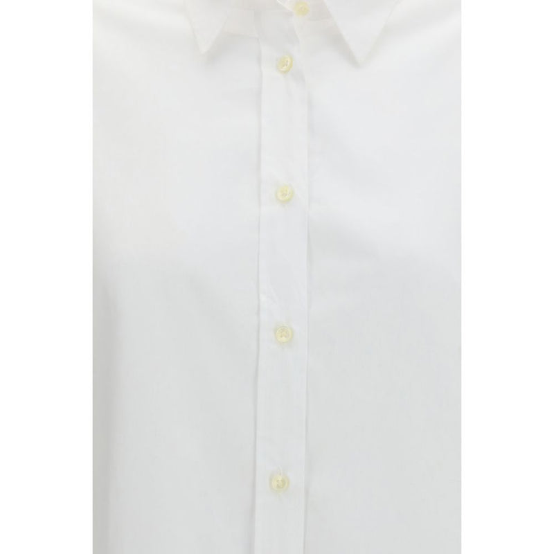 Deperlu White Cotton Shirt - Essential Elegance for Women