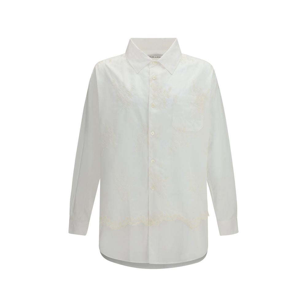 Our Legacy Vast Shirt - White Cotton Pattern Shirt for Men