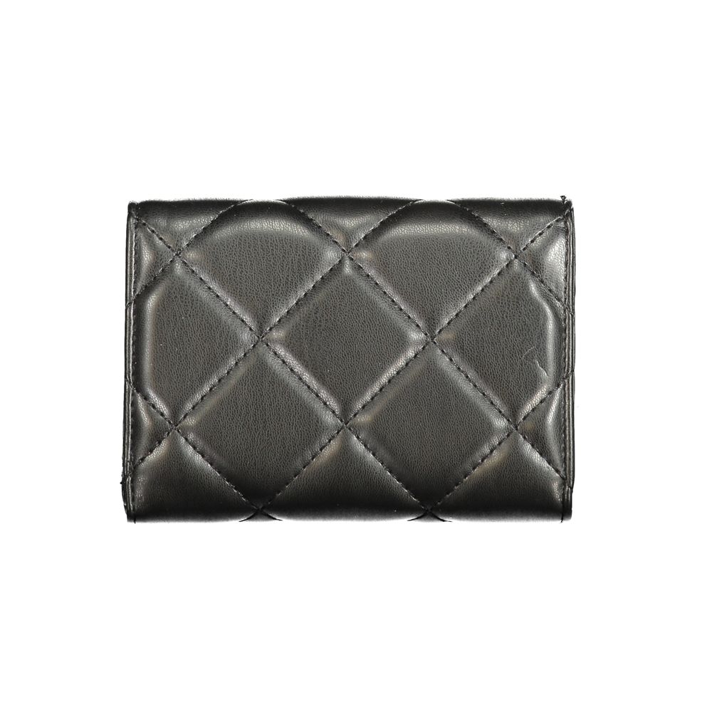 Mario Valentino Nero Polyurethane Women Wallet - Sophisticated Elegance