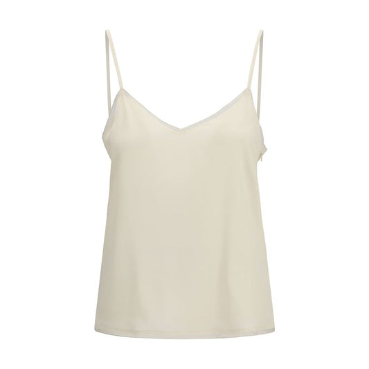 Fabiana Filippi Filo Diamante Beige Acetate Blouse