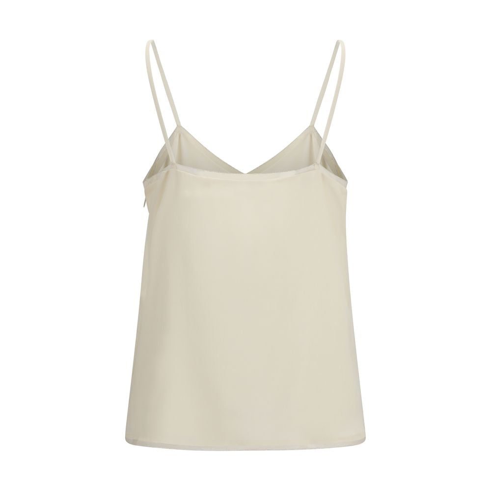 Fabiana Filippi Filo Diamante Beige Acetate Blouse