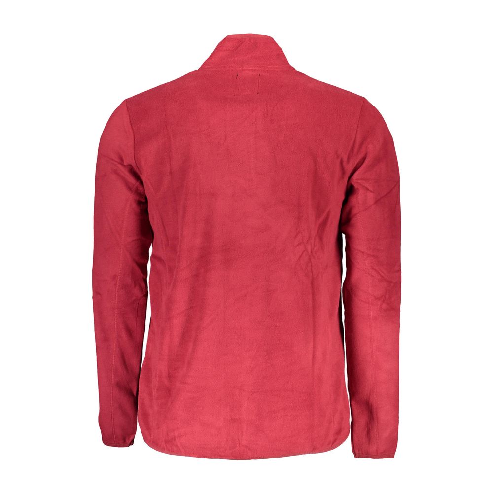 Gianmarco Venturi Rosso Polyester Men's Half-Zip Sweatshirt