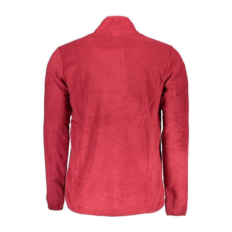 Gianmarco Venturi Rosso Polyester Men's Half-Zip Sweatshirt