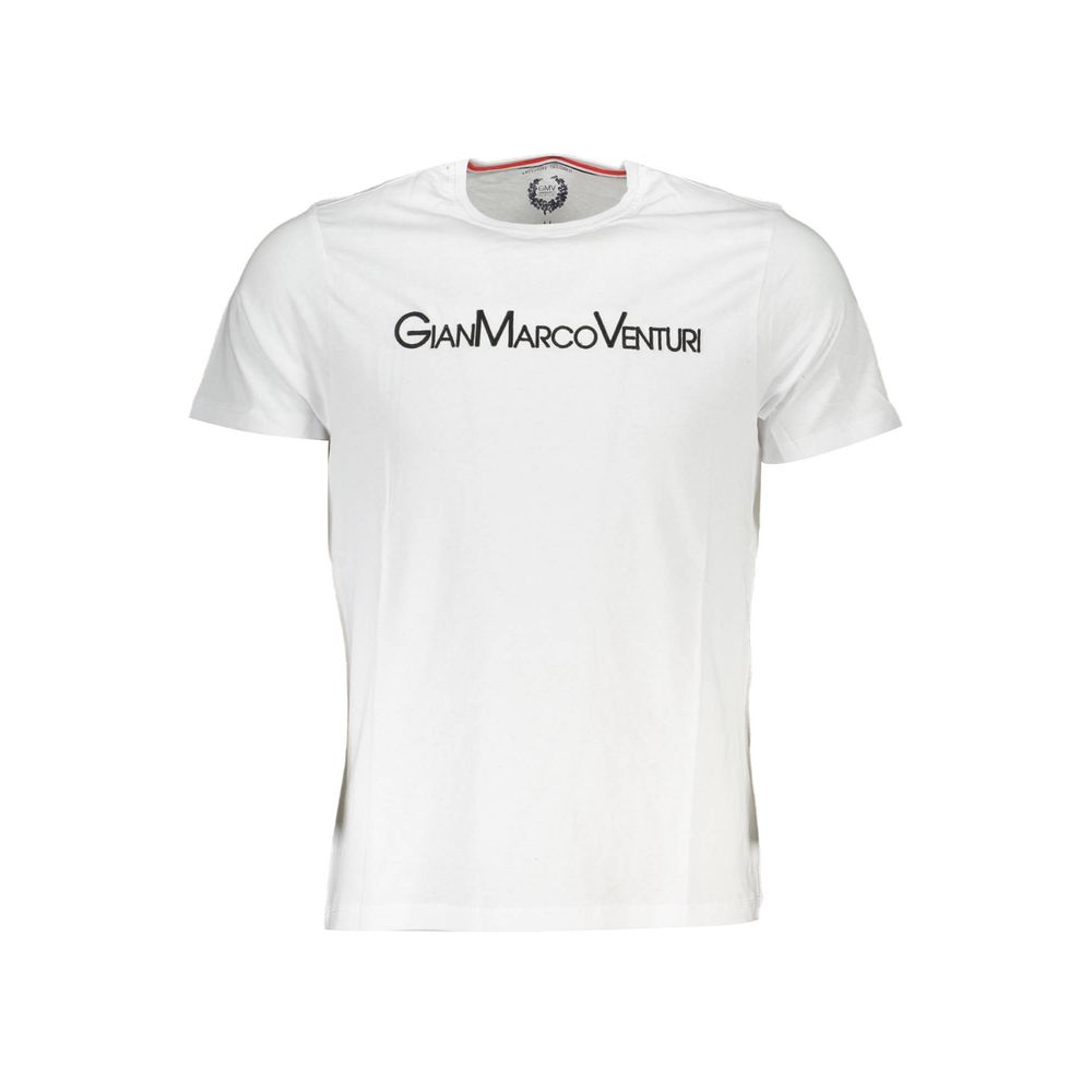 T-Shirt en Coton Blanc Gianmarco Venturi