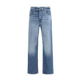 7FOR Blue Cotton Straight-Leg Jeans for Men - Comfort Fit