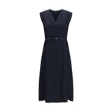 Robe longue en viscose bleue Fabiana Filippi