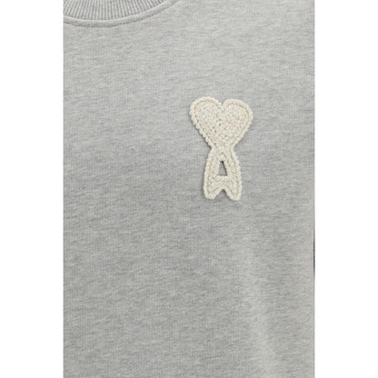 Ami Paris Gray Cotton Sweatshirt