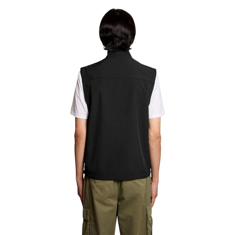 Lyle & Scott Black Polyester Sleeveless Jacket for Men