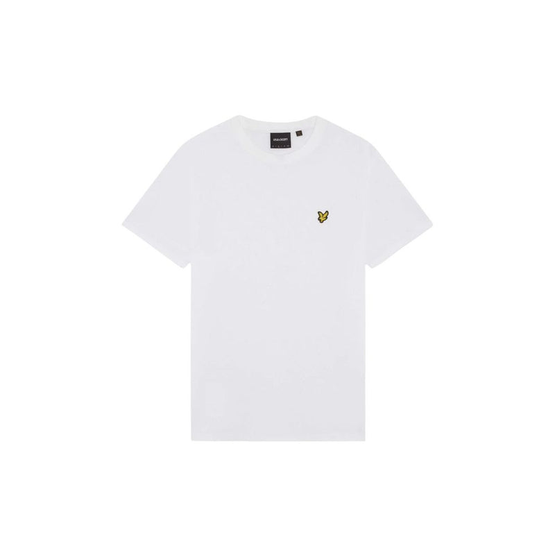 Lyle & Scott Popcorn Jacquard White Cotton T-Shirt