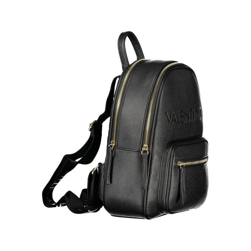 Mario Valentino Black Polyethylene Backpack - Élégant et Écologique