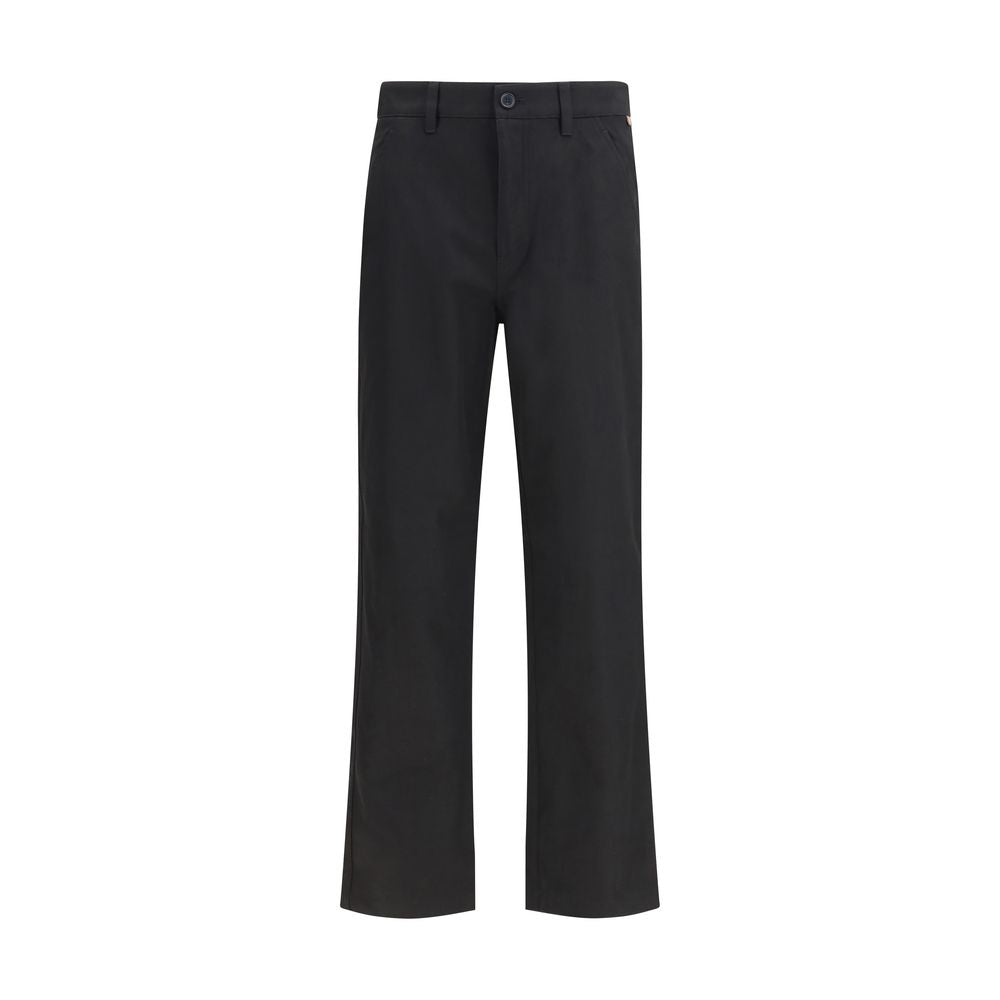 Pantalon chino en coton noir Burberry