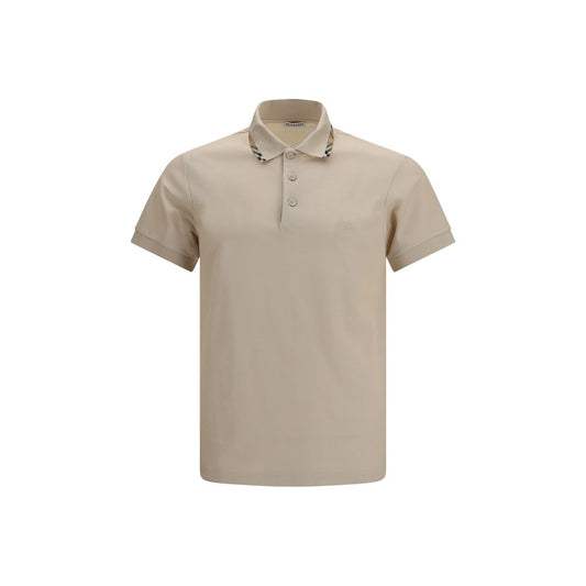 Burberry beige katoenen poloshirt