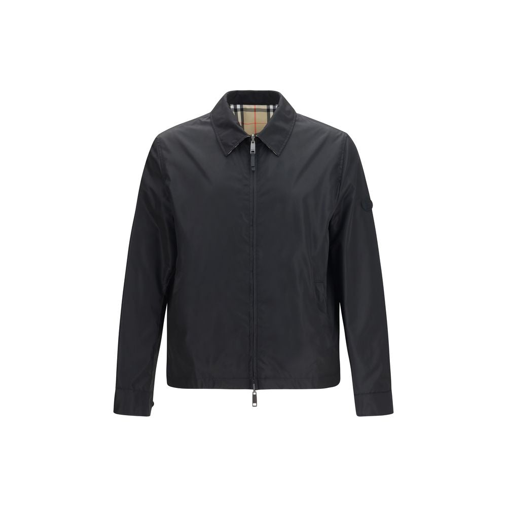 Veste longue Burberry en polyamide noir