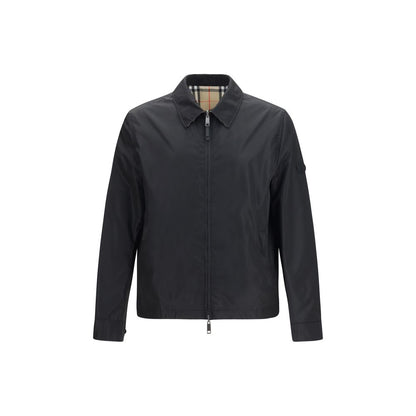 Veste longue Burberry en polyamide noir
