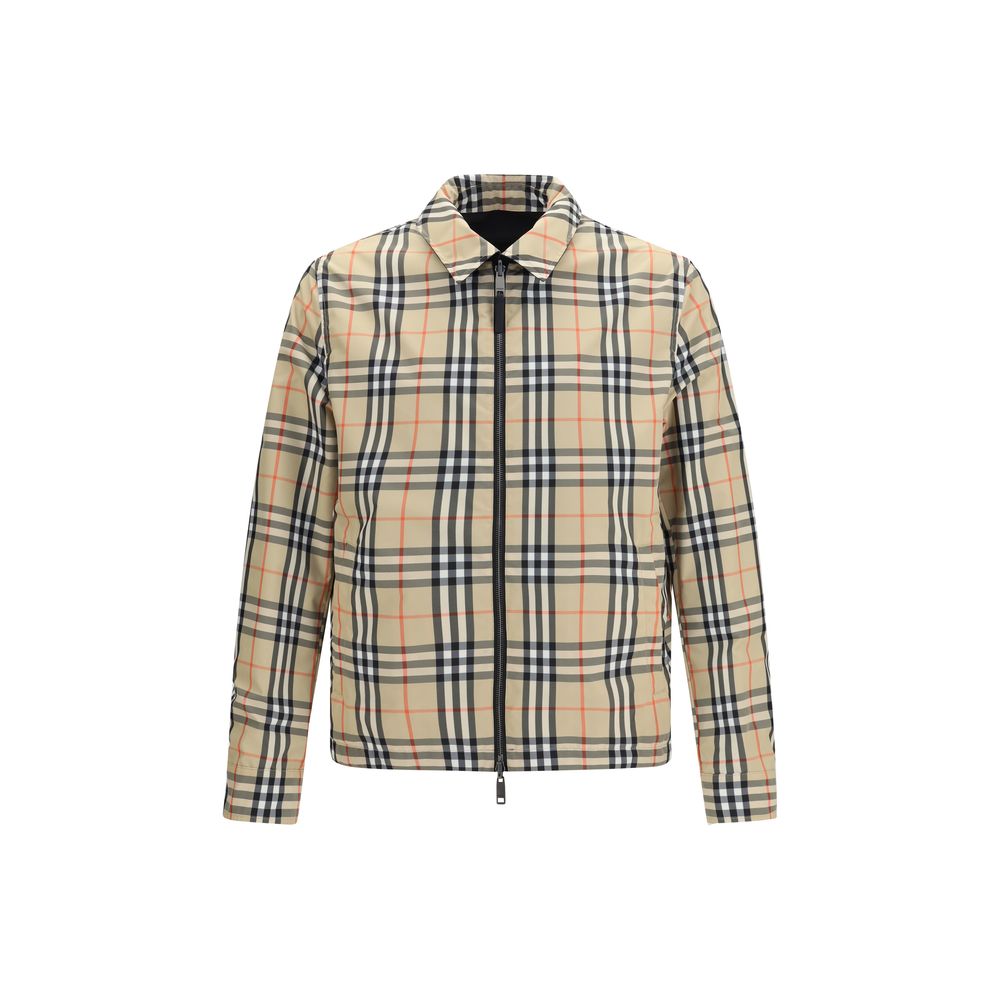 Veste longue Burberry en polyamide noir
