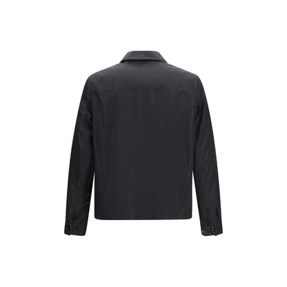 Veste longue Burberry en polyamide noir