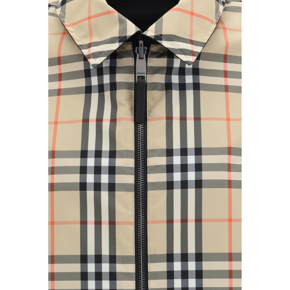 Veste longue Burberry en polyamide noir