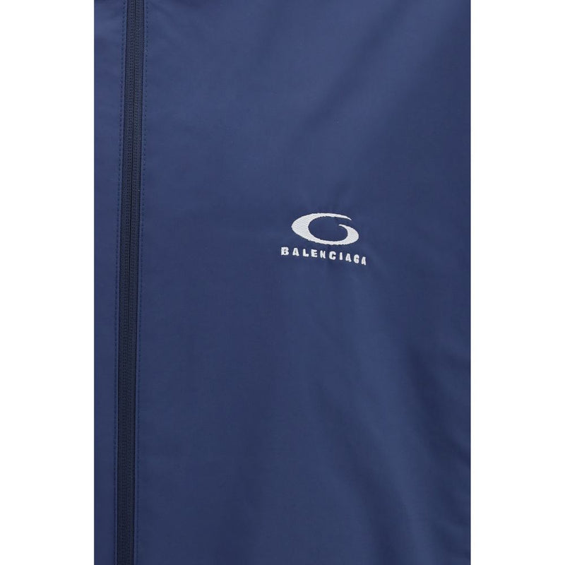 Balenciaga Blue Polyester Shell Jacket