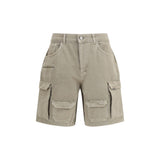 Represent Beige Cotton Bermuda Shorts for Men