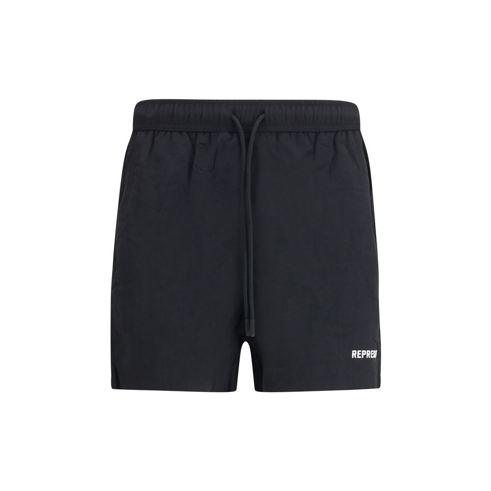 Represent Black Fabric Swim Shorts for Men