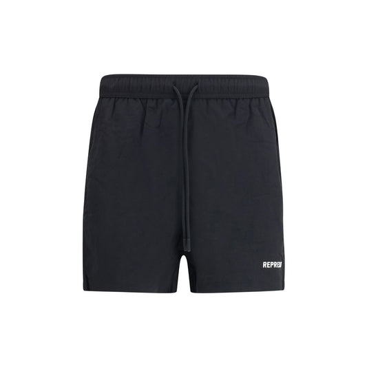 Represent Black Fabric Swim Shorts for Men