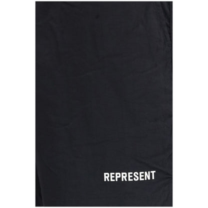 Represent Black Fabric Short And Mini Shorts
