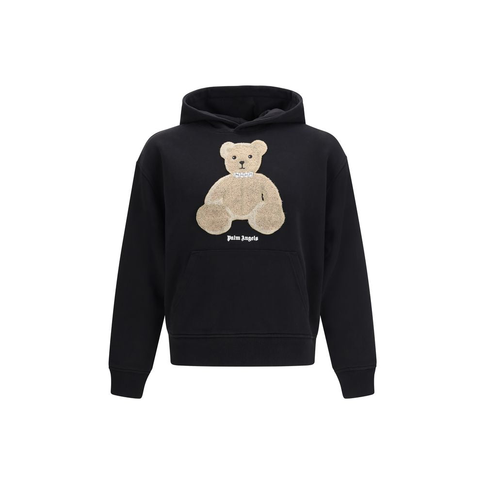 Palm Angels Black Cotton Bear Hoodie - SS26