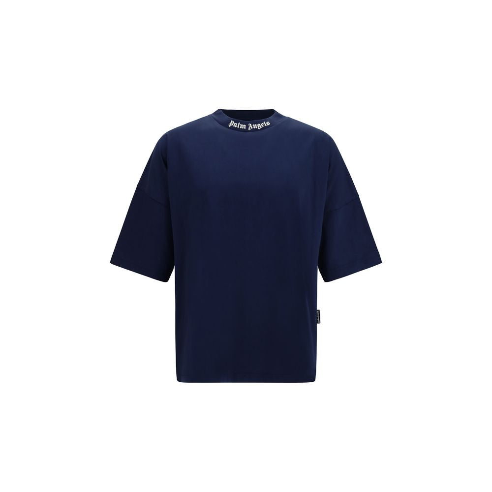 Palm Angels Blue Cotton Sportswear T-Shirt