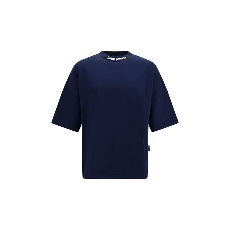 Palm Angels Blue Cotton Sportswear T-Shirt