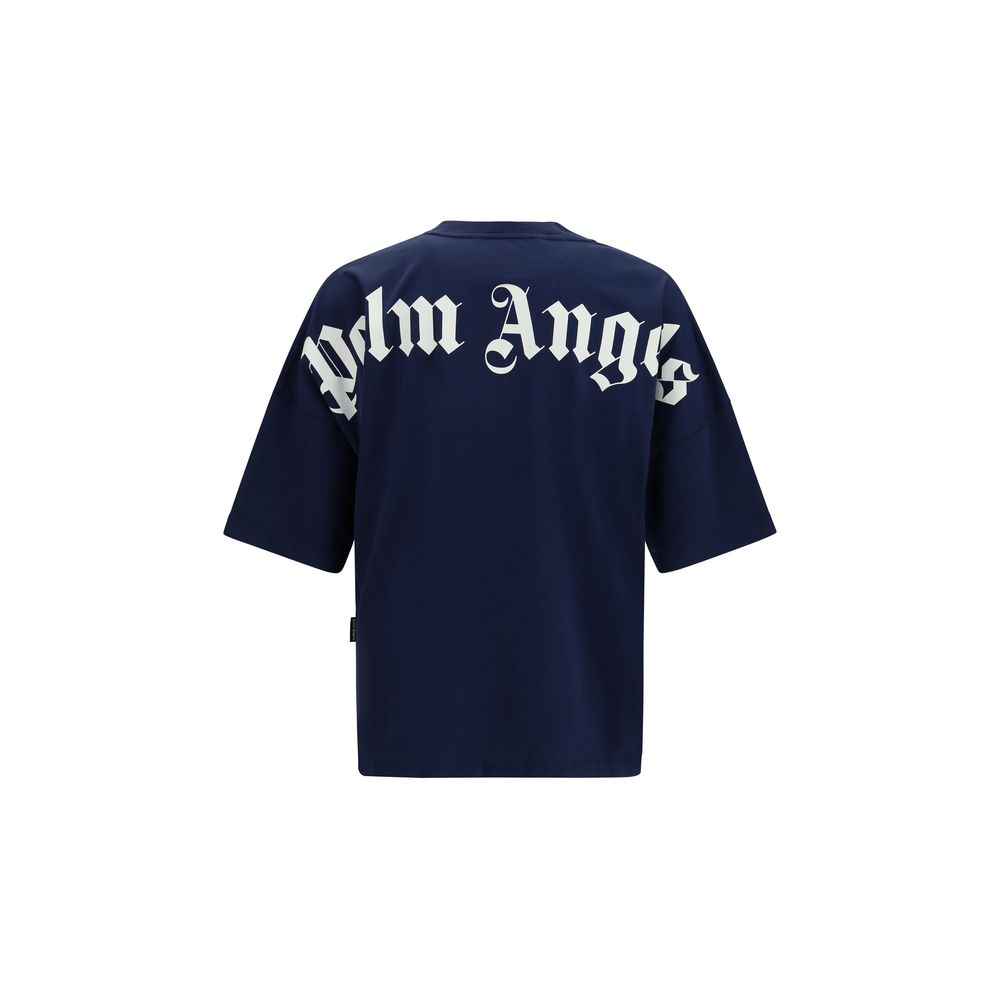 Palm Angels Blue Cotton Sportswear T-Shirt