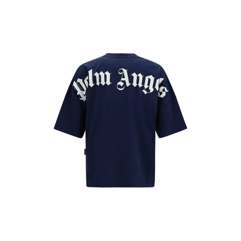 Palm Angels Blue Cotton Sportswear T-Shirt