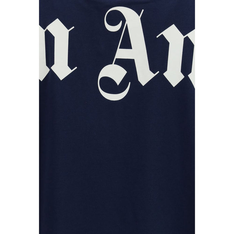 Palm Angels Blue Cotton Sportswear T-Shirt