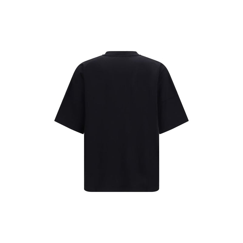 Palm Angels Black Cotton T-Shirt with Bear Print