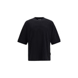 Palm Angels Black Cotton Curved Logo T-Shirt