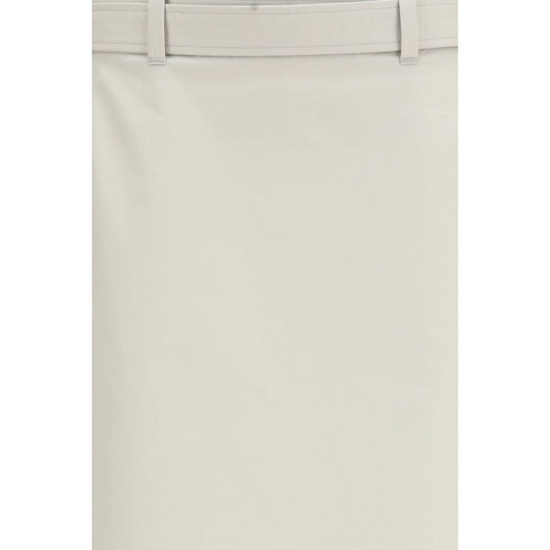 RIER Gray Cotton Long Skirt - Contemporary Utility Style