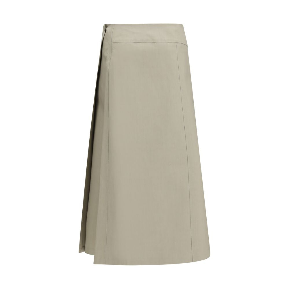 RIER Bicolor Cotton Skirt - Élégance Contemporaine