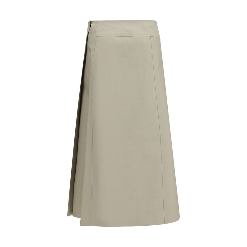 RIER Bicolor Cotton Skirt - Modern Wrap Design