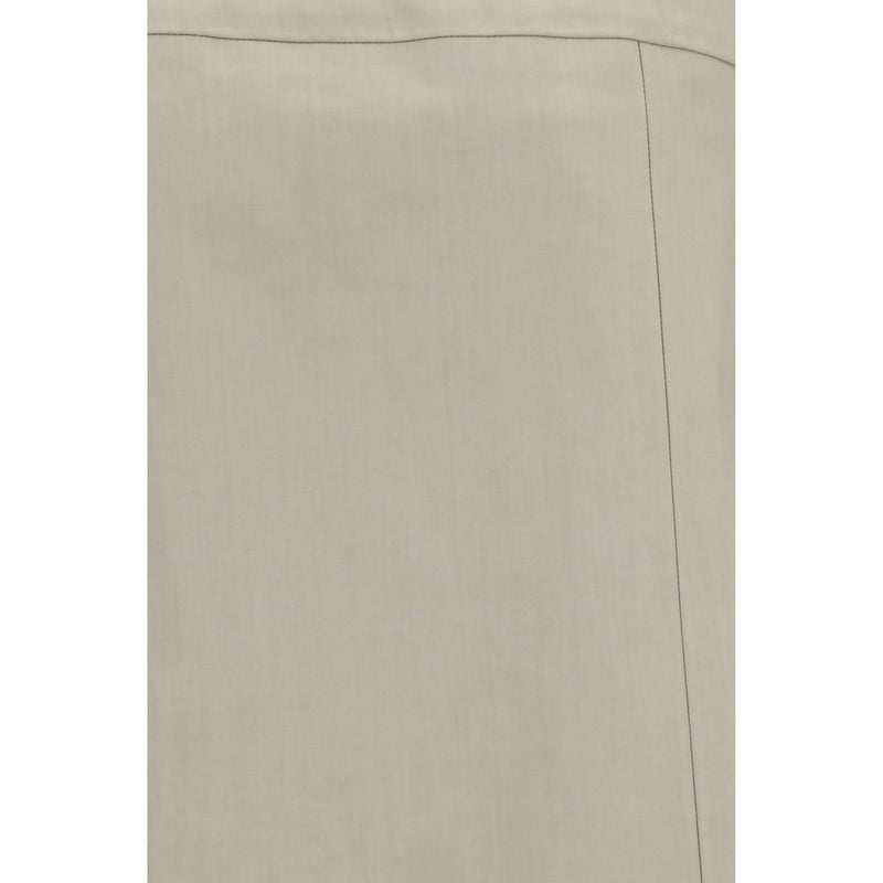 RIER Bicolor Cotton Skirt - Modern Wrap Design