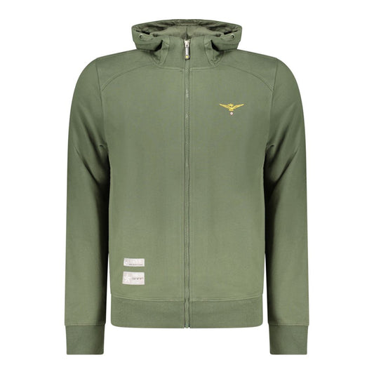 Accademia Militare Men's Verde Cotton Hoodie with Embossed Logo